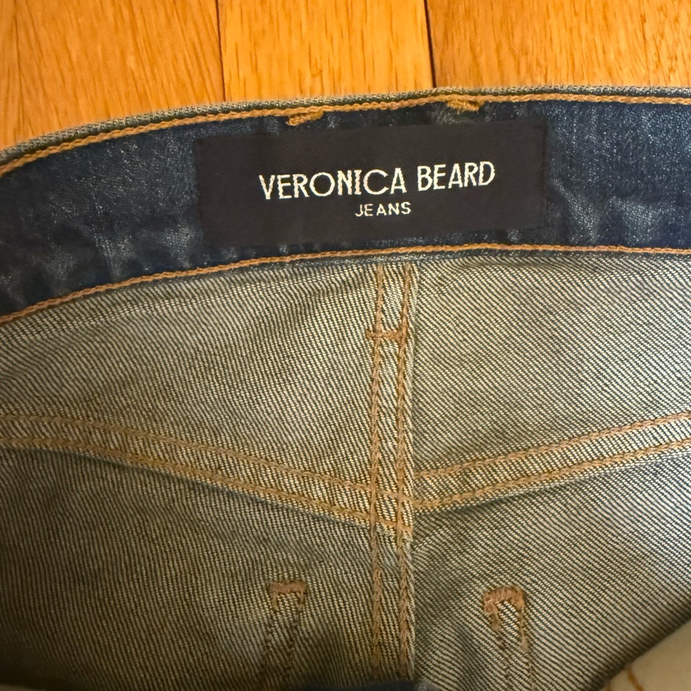 Veronica Beard High Rise Blue Jeans Classic Straight-Leg - Picture 7 of 7